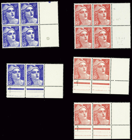 N°720a + n°720b + n°721Aa + n°721Ab + n°721Ac, var