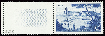 N°1038c, variété bleu clair unicolore, neuf **, TB