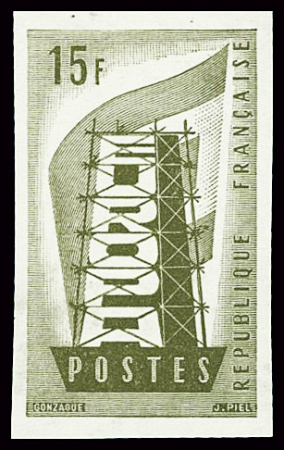 N°1076 essai non émis fond ligné, neuf **, TB