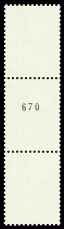N°1331c, variété numéro vert au verso tenant à nor