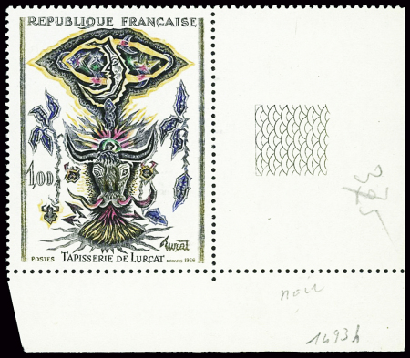 N°1493b, variété feuilles gris-noir, neuf **, TB
