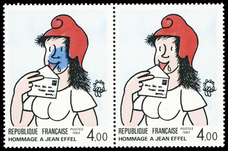 N°2291, variété grosse tache bleue sur le visage, 