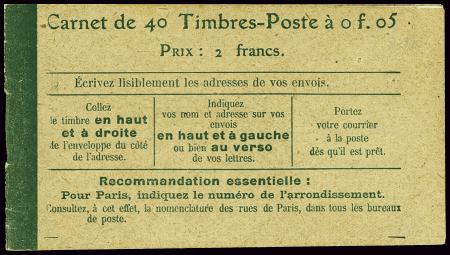 N°137-C7 5c Semeuse vert 40 timbres, neufs **, TB