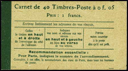 N°137-C9 5c Semeuse vert 40 timbres, neufs **, TB