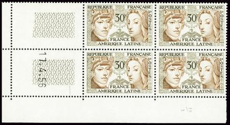 N°1060 France- Amérique latine erreur 17.4.56, neu