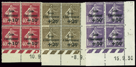 N°266 à 268 4ème série caisse d'amortissement 3 va