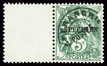 PREOBLITERES N°41-Cl 1 5c Blanc préoblitéré surcha