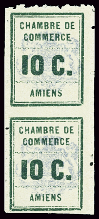 N°1 en paire, variété non dentelée au milieu, neuf