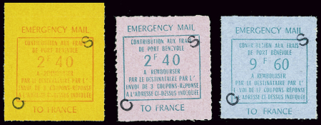 N°11 à 13 Office Lainé, les 3 valeurs surchargées