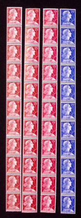 N°38 à 41 Marianne de Muller 4 bandes verticales d