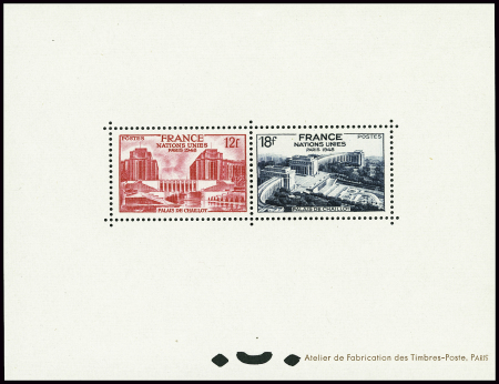 N°819 et 819 Nations unies en bloc spécial gommé, neuf