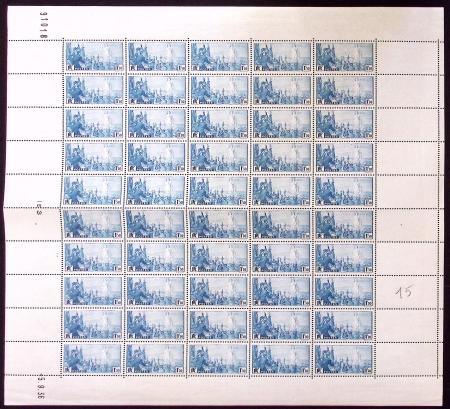 N°328 Rassemblement pour la Paix feuille 50 timbre