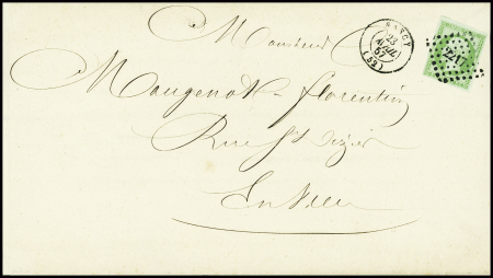 N°12 5c. vert, obl. PC 2217 s. LAC, càd T15 NANCY 