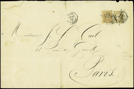 N°31 et 36, 40c. orange et 10c. bistre-jaune obl. 