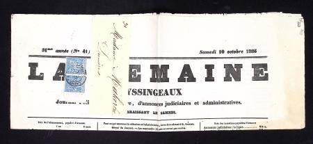 N°90 PAIRE bdf obl. càd YSSINGEAUX s. LA SEMAINE d