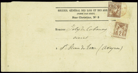 N°85 2c. brun-rouge et N°67 20c. brun-rouge, obl. 