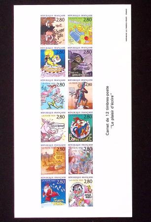 N°2836 à 2847 Le Plaisir d'écrire, feuillet collec