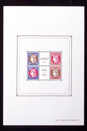 N°348 à 351c  Pexip, BF N°3, SANS perforation de c