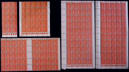 N°204 et 205 Semeuse Lignée, 85c. rouge 280 ex., 1