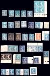 N°140 Semeuse Camée, 25c. bleu, collection de vari