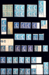 N°140 Semeuse Camée, 25c. bleu, collection de vari