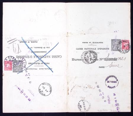 Chaplain, 2f. noir, Pneu Caisse d'Epargne n°R1 ave