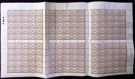 N°46 30c. bistre, FEUILLE de 150, grande fraîcheur