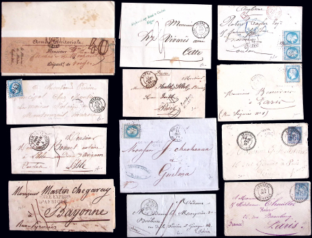 Lot de 26 Lettres dont 9 sans timbres, ensemble tr