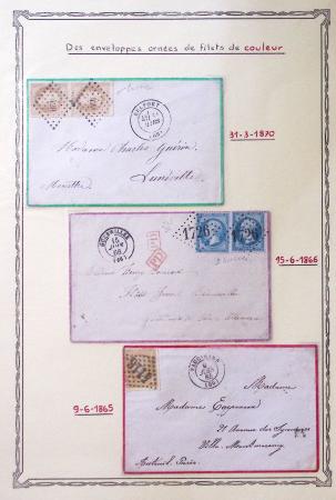 Lot de 3 Env. affr. Empire et ORNEES de filets de 