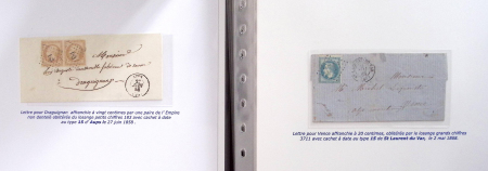 Ensemble de 23 Lettres et 2 CP, affranchissements 