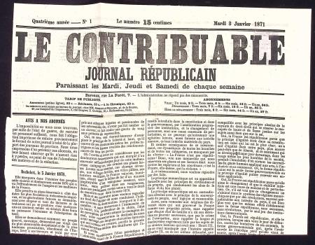 N°7 2c. violet, obl. TYPO sur LE CONTRIBUABLE du 3