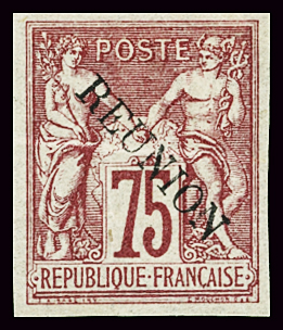N°15 75c. carmin, neuf *, pli sinon TB