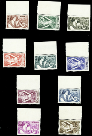 N°215/224 Série complète de 10 valeurs, bdf, neuf **,