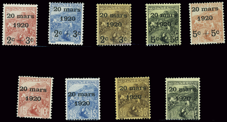 N°34/42 la série de 9 valeurs, neuves *, TB