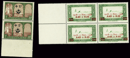 N°68a cinquième arbre tenant à normal + n°147d Surcharge