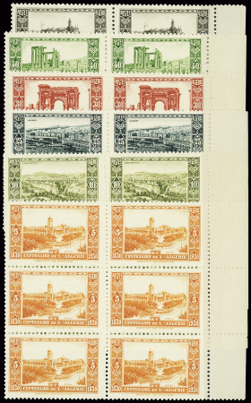 N°89 à 99 : série complète centenaire de l'Algérie