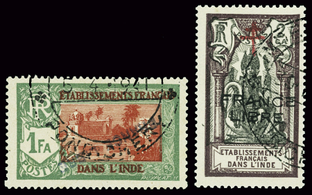 N°141a variété surcharge renversée + n°177a variété