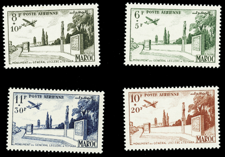 POSTE AERIENNE N°89-92, Leclerc 1952, émission non