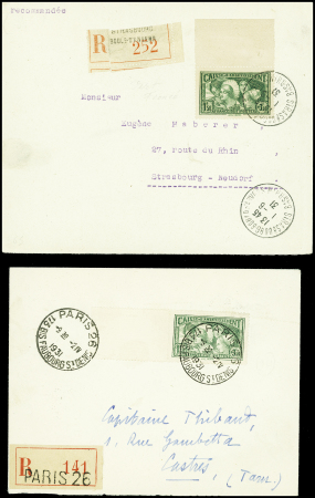 N°269 1f50 + 350 vert seul sur 5 lettres obl. de 1931,