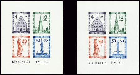 BLOC-FEUILLET N°2B Deux variétés (Maury 45Aa "g");