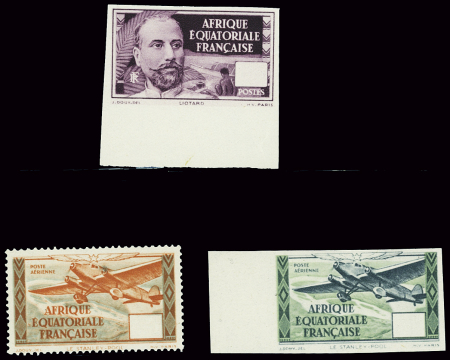 1942-1943 lot de 3 timbres avec valeur omise : N°58a