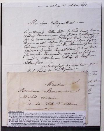 Lettre par porteur adressée au notaire Molès à And