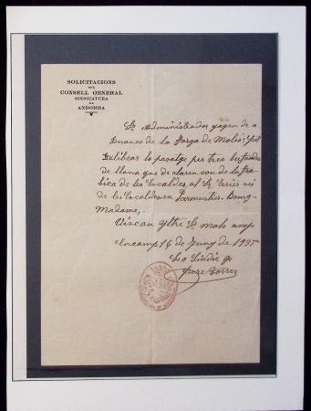 Texte manuscrit du 16 juin 1935 signé du Syndic To