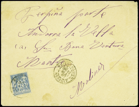 France n°90 obl CAD "Puisserguier Hérault" (1897) 