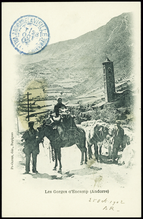 France n°111 obl CAD "Porte Pyrénées Orles" (1902)