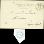 France n°111 obl CAD télégraphique bleu "Andorre l