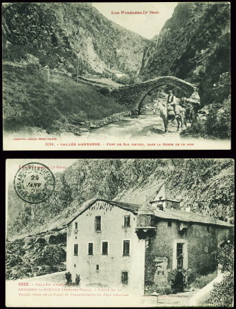 2 CP Labouche n'ayant pas voyagé (n°1032 Palais de