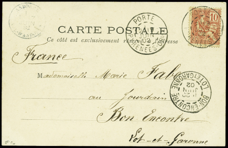 France n°116 obl Porte (1902) sur CP Py Oliver (Po