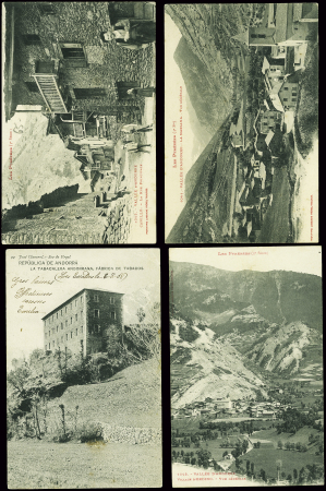 4 CP Labouche d'Andorre AFF semeuse n°137 (3) et n