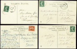 4 CP Labouche d'Andorre AFF semeuse n°137 (3) et n